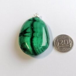 Naturalny kamień Malachit w formie przywieszki nr 8