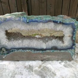 Naturalny kamień Ametyst Geoda Grota okno Duży okaz