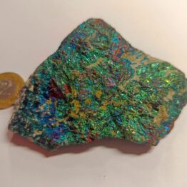 Naturalny kamień Chalkopiryt zwany Pawi Kruszec surowy nr 1