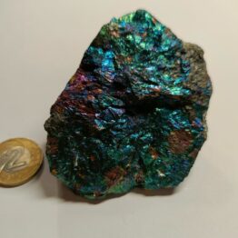 Naturalny kamień Chalkopiryt zwany Pawi Kruszec surowy nr 6