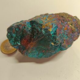 Naturalny kamień Chalkopiryt zwany Pawi Kruszec surowy nr 9